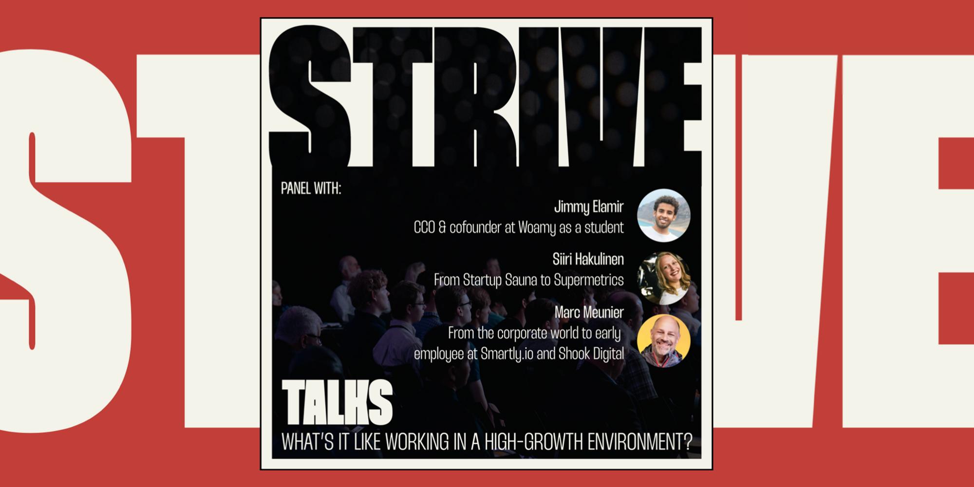 STRIVE TALKS: Working in a High-Growth Environment · Luma
