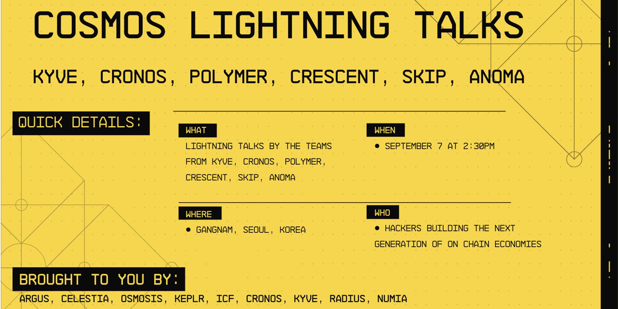 Cosmos Lightning Talks Luma