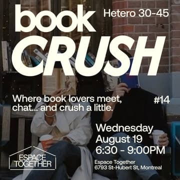 Cover Image for Book Crush - Dating #14 (Hétéro 30-45) 📚