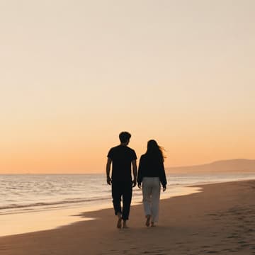 Cover Image for In person – a walk at the beach – date