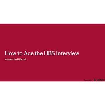 Cover Image for How to Ace the HBS MBA Interview
