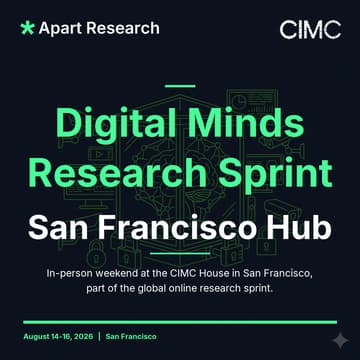 Cover Image for Digital Minds Research Sprint 2026 - San Francisco - Apart Research