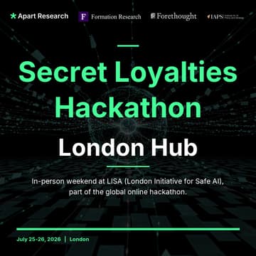 Cover Image for Secret Loyalties Hackathon 2026 - London - Apart Research