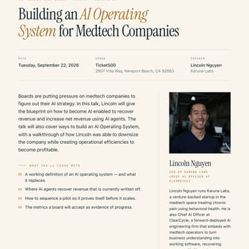 Cover Image for Building an AI Operating System for Medtech Companies