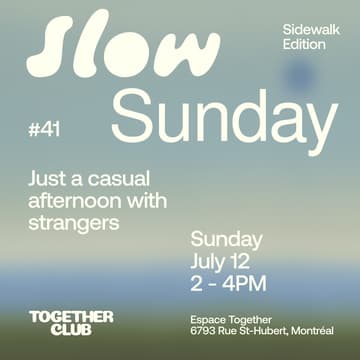 Cover Image for Slow Sunday *Montréal* #41 — Sur le trottoir
