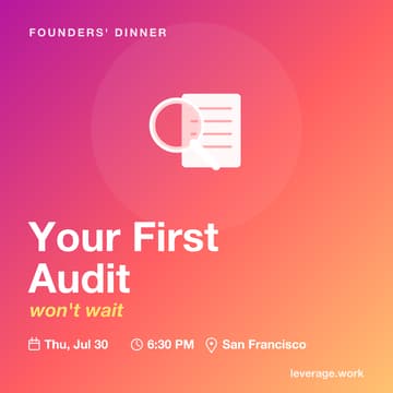 Cover Image for Your First Audit Won't Wait