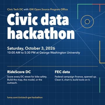 Cover Image for Civic Tech DC x GW OSPO Hackathon: RideScore DC + FEC Data