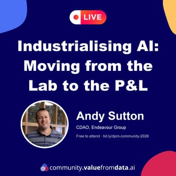 Cover Image for [Online] A Chief Data & AI Officer's take on Industrialising AI: Moving from the Lab to the P&L