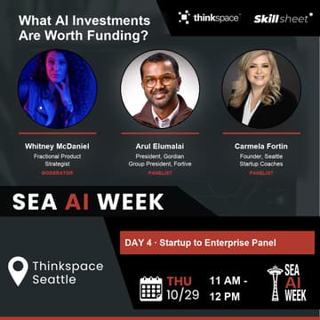 Cover Image for [AI Week] Startup to Enterprise Day Panel: What AI Investments Are Worth Funding?