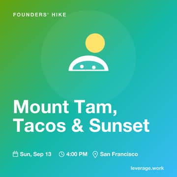 Cover Image for Mount Tam, Tacos and Sunset: A Founders' Hike