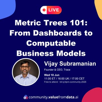 Cover Image for [Online] Metric Trees 101: From Dashboards to Computable Business Models