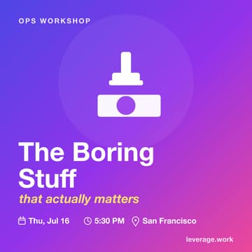 Cover Image for The Boring Stuff That's Actually Important