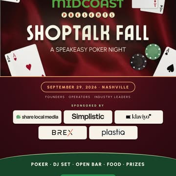 Cover Image for Midcoast Presents: Shoptalk Fall — A Speakeasy Poker Night
