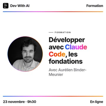 Cover Image for Développer avec Claude Code, les fondations
