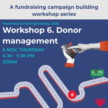 Cover Image for Roadmap to GivingTuesday workshop 6 - Donor management