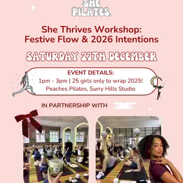 Cover Image for 27/12 - She Thrives Bye 2025 Wellness Workshop: Festive Flow & 2026 Intentions