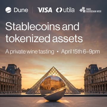 Cover Image for Stablecoins & Tokenized Assets: A Private Wine Tasting by Dune, Visa & Utila