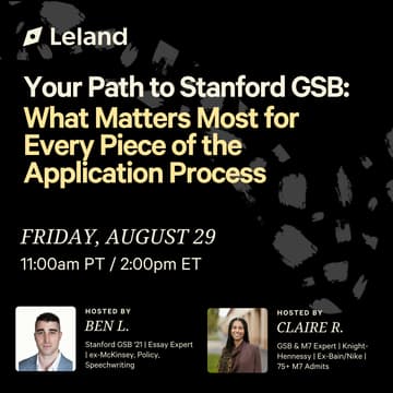 Cover Image for Your Path to Stanford GSB: What Matters Most for Every Piece of the Application Process
