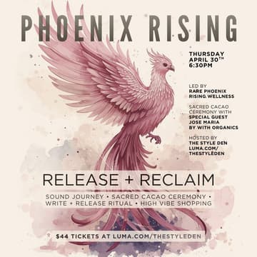Cover Image for Phoenix Rising: Cacao Ceremony, Sound Journey + Write & Release Ritual