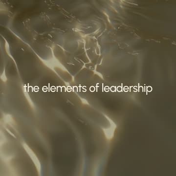 Cover Image for the elements of leadership: water