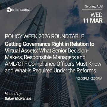 Cover Image for Baker McKenzie | Getting Governance Right in Relation to Virtual Assets