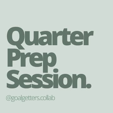 Cover Image for Quarter Prep Session