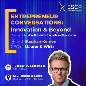 Cover Image for Entrepreneur Conversations: Innovation & Beyond Stephan Kemen (Live Podcast Recording & Networking)