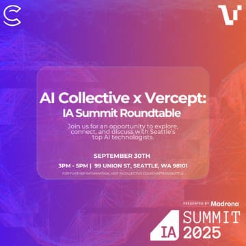 Cover Image for AI Collective Seattle X Vercept: Madrona IA Summit Roundtable 2025