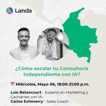 Cover Image for ¿Cómo escalar tu Consultoría Independiente con IA? | Landa Club - Bogotá Meetup