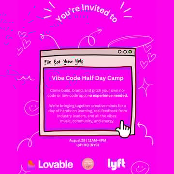 Cover Image for Vibe Code Master Workshop: Lovable x L.I.T x Lyft