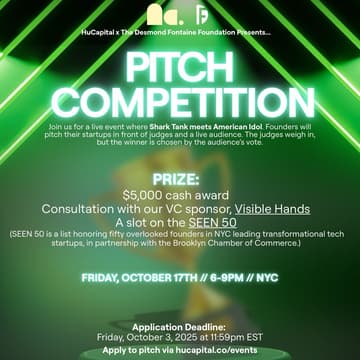 Cover Image for HuCapital Innovation Week's Pitch Competition