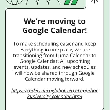 Cover Image for CodeFest Edition  —  2026 (Sessions A & B) Sign up at hackuniversity.vercel.app → Hackathons