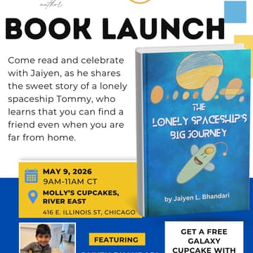 Cover Image for Book Launch - The Lonely Spaceship's Big Journey by Jaiyen Bhandari