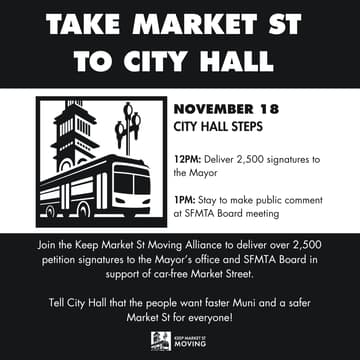 Cover Image for Deliver the Market St Petition to Mayor Lurie and the SFMTA Board