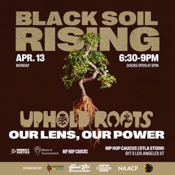 Cover Image for Our Lens, Our Power: Black Soil Rising Screening & EcoVibe Mixer