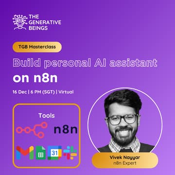 Cover Image for Build personal AI assistant on n8n | TGB Masterclass