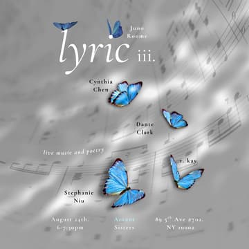 Cover Image for Lyric (III.): Live Music by Juno Roome and Readings by Cynthia Chen, Dante Clark, r. kay, and Stephanie Niu