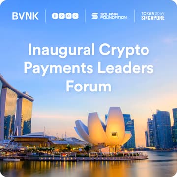 Cover Image for Inaugral Crypto Payments Leaders Forum @ Token2049 Singapore - Hosted By BVNK, B2C2 & Solana Foundation
