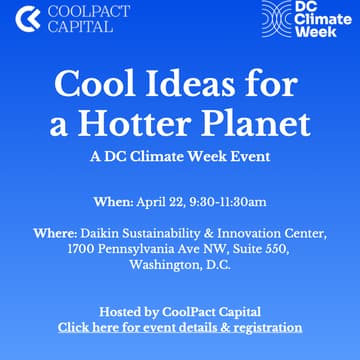 Cover Image for Cool Ideas for a Hotter Planet - Presented at DC Climate Week