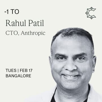 Cover Image for -1 to Anthropic CTO with Rahul Patil | At South Park Commons, BLR