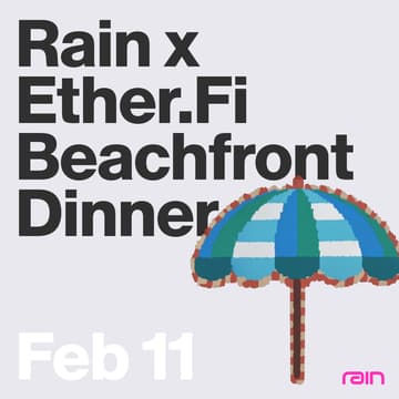Cover Image for Rain x Ether.Fi: Private Beachfront Dinner