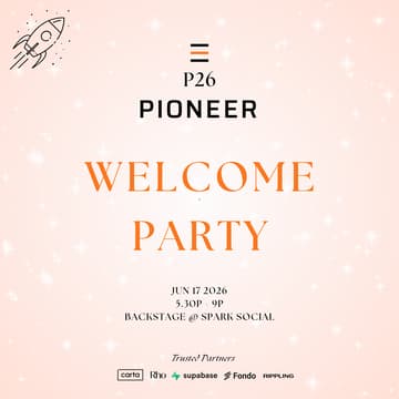 Cover Image for 🔌 Pioneer P26 Welcome Party⚡️