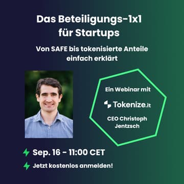 Cover Image for Das Beteiligungs-1x1 für Startups: Von SAFE bis tokenisierte Anteile  einfach erklärt