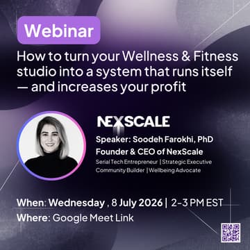 Cover Image for How to turn your Wellness & Fitness studio into a system that runs itself — and increases your profit