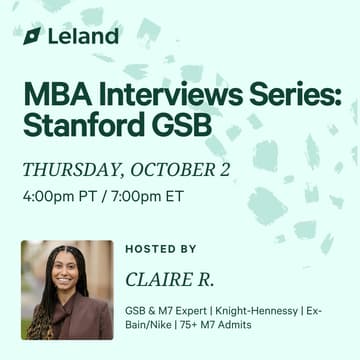 Cover Image for MBA Interview Series: Stanford GSB