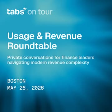 Cover Image for Tabs on Tour x Boston | Usage & Revenue Roundtable
