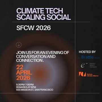 Cover Image for SFCW'26 Social: Scaling Critical Climate Tech