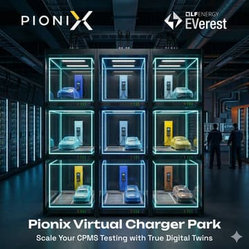Cover Image for Scale Your CPMS Testing with True Digital Twins: Pionix Virtual Charger Park (VCP) Deep-Dive