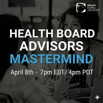 Cover Image for Health Board Advisors Mastermind