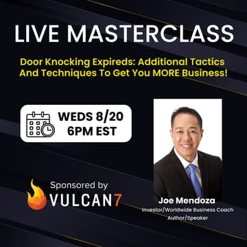 Cover Image for Door Knocking Expireds: Additional tactics and techniques to get you MORE business! with Joe Mendoza